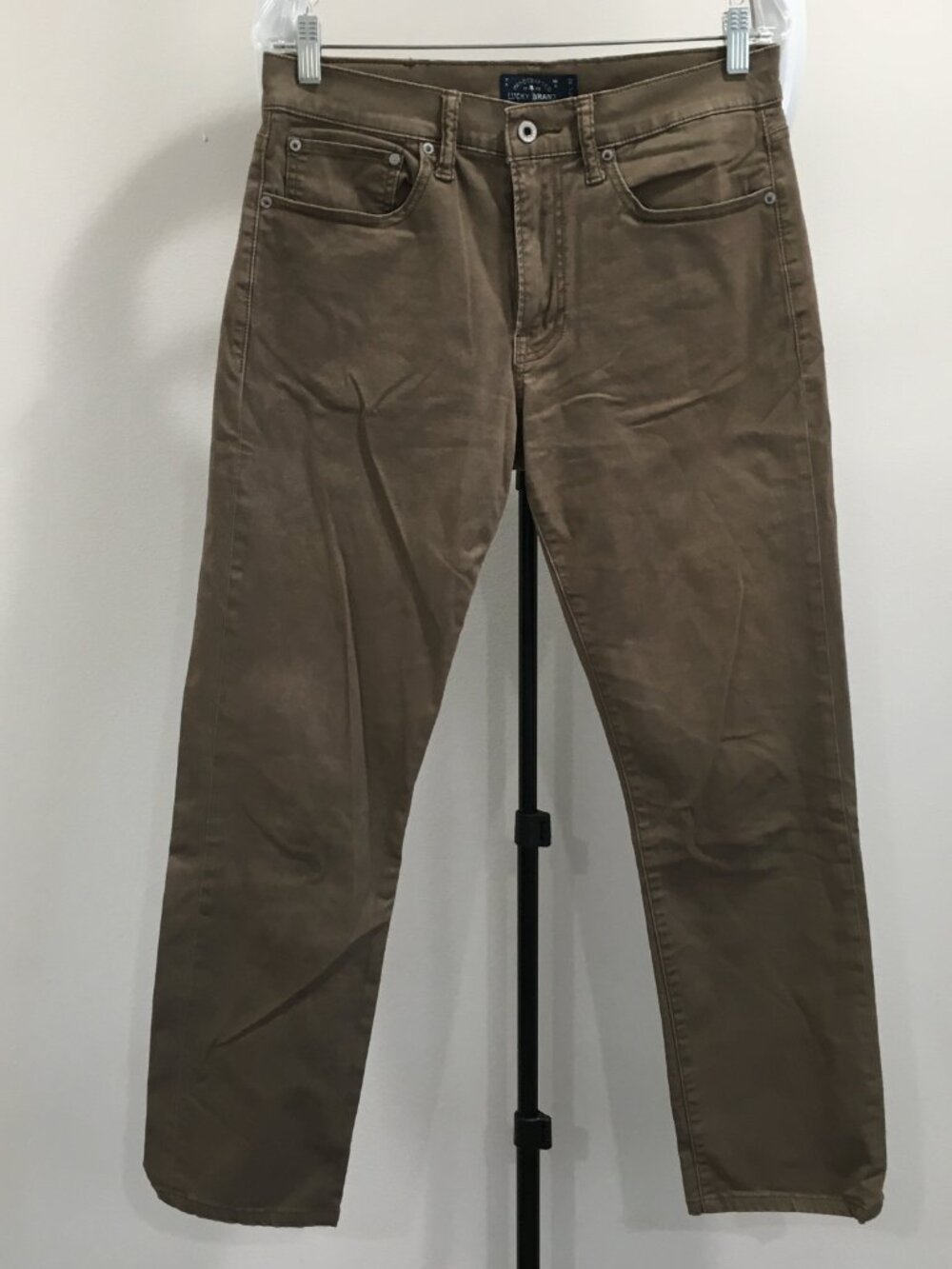 LUCKY BRAND Brown 121 Heritage Slim 5 Pocket Logo Hardware Jeans